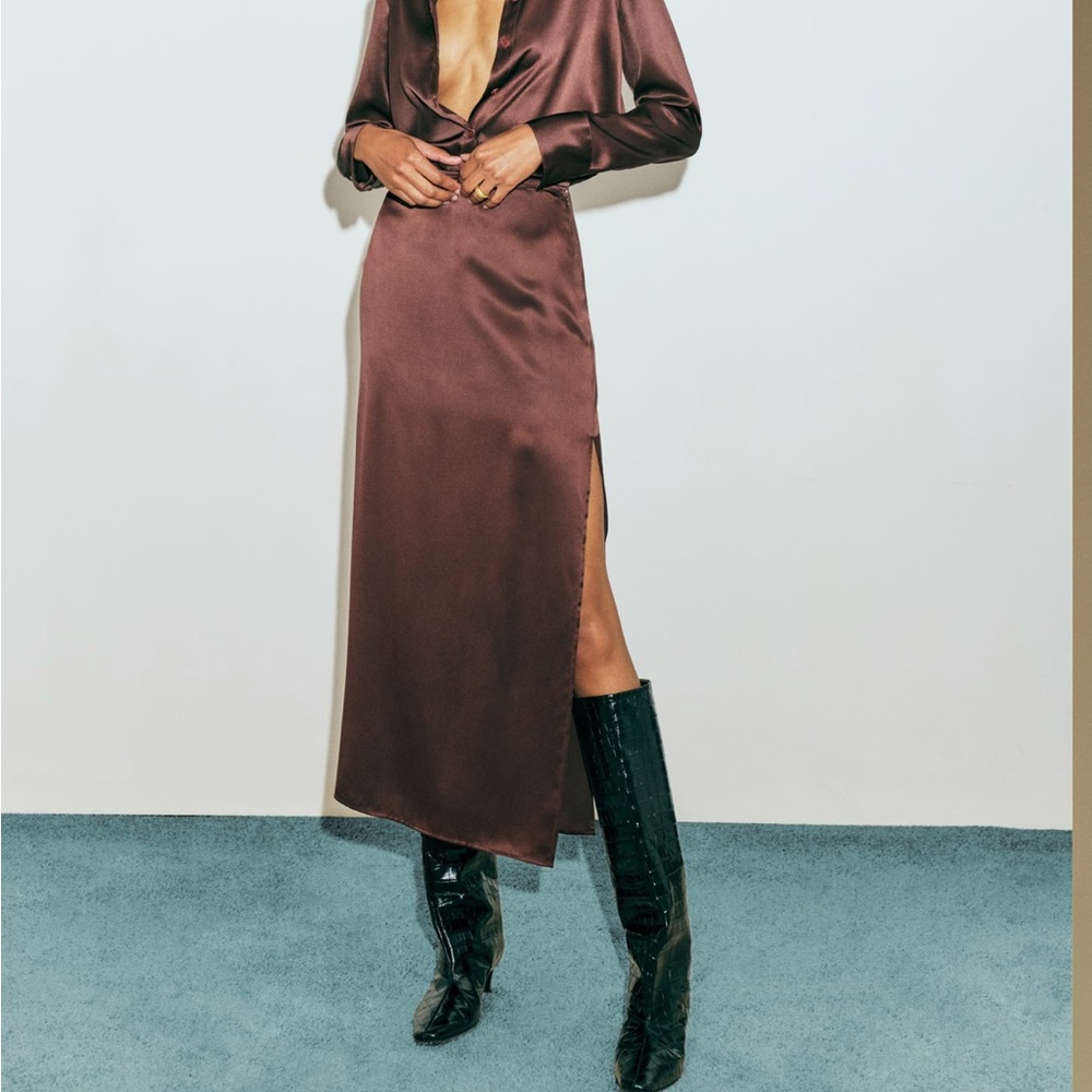 Reformation Aida Silk skirt